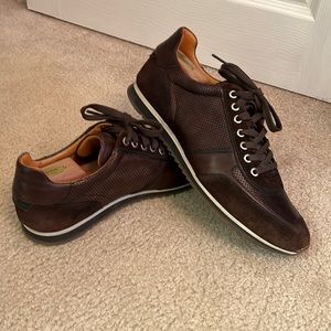 Magnanni Serano size 9.5 suede brown leather sneaker
